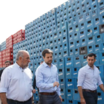 Claudio Polich visitó la planta de Quilmes